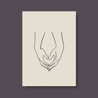 Vektör resminin asgari ve soyut sürekli çizimi. Vektör EPS10.