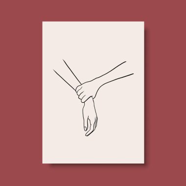 Vektör resminin asgari ve soyut sürekli çizimi. Vektör EPS10.