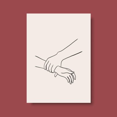 Vektör resminin asgari ve soyut sürekli çizimi. Vektör EPS10.