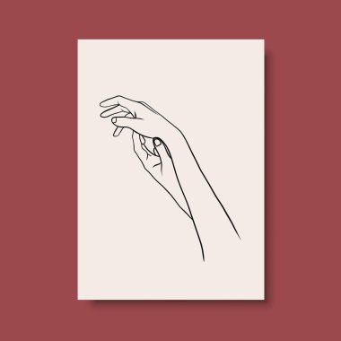 Vektör resminin asgari ve soyut sürekli çizimi. Vektör EPS10.