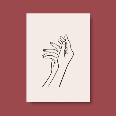 Vektör resminin asgari ve soyut sürekli çizimi. Vektör EPS10.