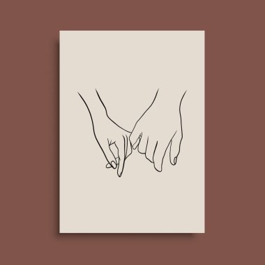 Vektör resminin asgari ve soyut sürekli çizimi. Vektör EPS10.