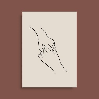 Vektör resminin asgari ve soyut sürekli çizimi. Vektör EPS10.