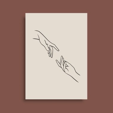 Vektör resminin asgari ve soyut sürekli çizimi. Vektör EPS10.