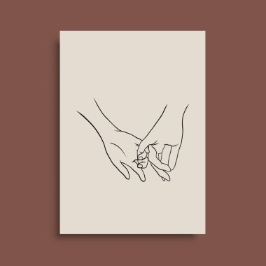 Vektör resminin asgari ve soyut sürekli çizimi. Vektör EPS10.