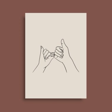 Vektör resminin asgari ve soyut sürekli çizimi. Vektör EPS10.