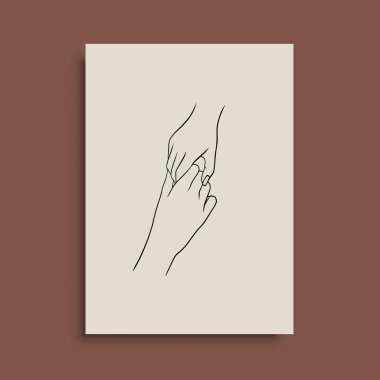 Vektör resminin asgari ve soyut sürekli çizimi. Vektör EPS10.