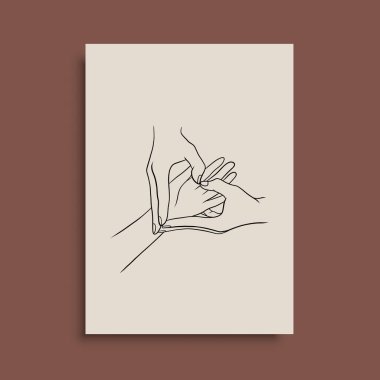 Vektör resminin asgari ve soyut sürekli çizimi. Vektör EPS10.