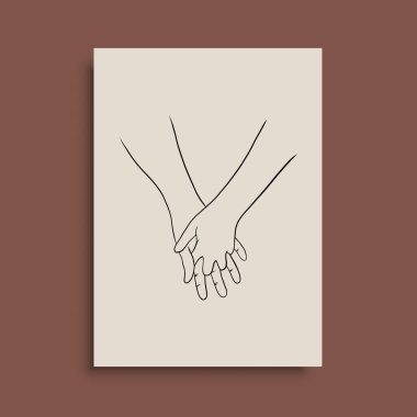 Vektör resminin asgari ve soyut sürekli çizimi. Vektör EPS10.