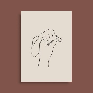 Vektör resminin asgari ve soyut sürekli çizimi. Vektör EPS10.