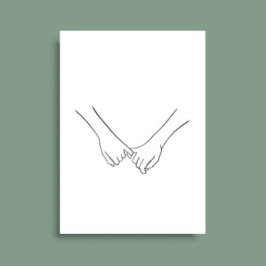 Vektör resminin asgari ve soyut sürekli çizimi. Vektör EPS10.