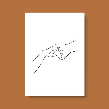 Vektör resminin asgari ve soyut sürekli çizimi. Vektör EPS10.