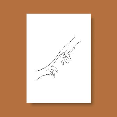 Vektör resminin asgari ve soyut sürekli çizimi. Vektör EPS10.