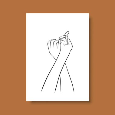 Vektör resminin asgari ve soyut sürekli çizimi. Vektör EPS10.