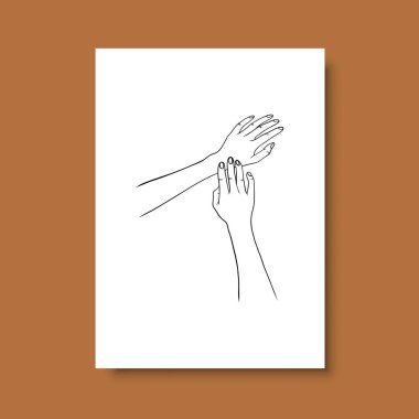 Vektör resminin asgari ve soyut sürekli çizimi. Vektör EPS10.