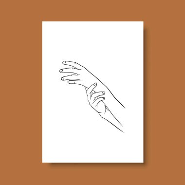 Vektör resminin asgari ve soyut sürekli çizimi. Vektör EPS10.