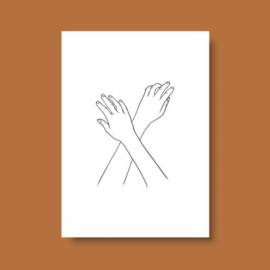 Vektör resminin asgari ve soyut sürekli çizimi. Vektör EPS10.