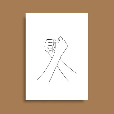 Vektör resminin asgari ve soyut sürekli çizimi. Vektör EPS10.