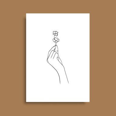 Vektör resminin asgari ve soyut sürekli çizimi. Vektör EPS10.