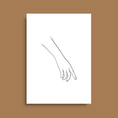 Vektör resminin asgari ve soyut sürekli çizimi. Vektör EPS10.