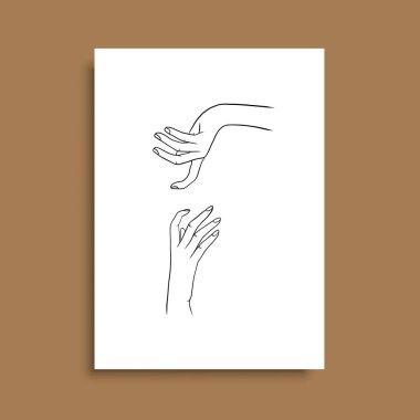 Vektör resminin asgari ve soyut sürekli çizimi. Vektör EPS10.