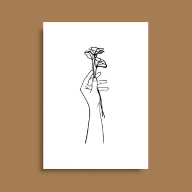 Vektör resminin asgari ve soyut sürekli çizimi. Vektör EPS10.