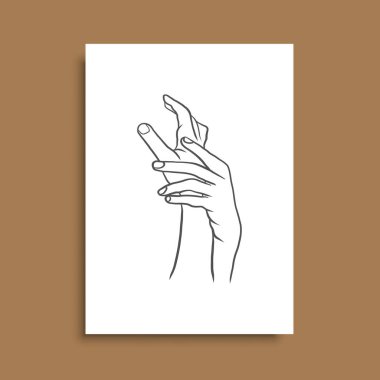 Vektör resminin asgari ve soyut sürekli çizimi. Vektör EPS10.