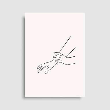 Vektör resminin asgari ve soyut sürekli çizimi. Vektör EPS10.