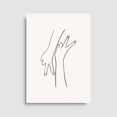 Vektör resminin asgari ve soyut sürekli çizimi. Vektör EPS10.