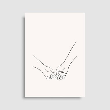 Vektör resminin asgari ve soyut sürekli çizimi. Vektör EPS10.