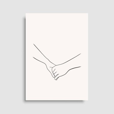 Vektör resminin asgari ve soyut sürekli çizimi. Vektör EPS10.