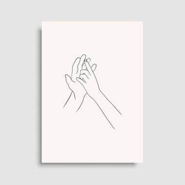 Vektör resminin asgari ve soyut sürekli çizimi. Vektör EPS10.