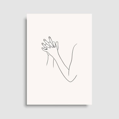 Vektör resminin asgari ve soyut sürekli çizimi. Vektör EPS10.