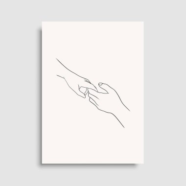 Vektör resminin asgari ve soyut sürekli çizimi. Vektör EPS10.