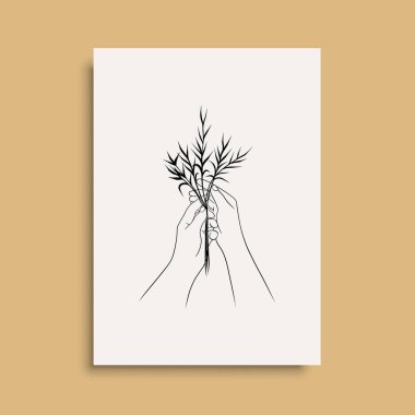 Vektör resminin asgari ve soyut sürekli çizimi. Vektör EPS10.