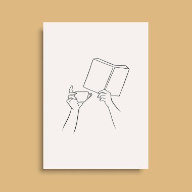 Vektör resminin asgari ve soyut sürekli çizimi. Vektör EPS10.