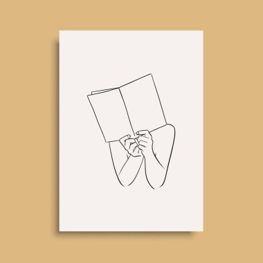 Vektör resminin asgari ve soyut sürekli çizimi. Vektör EPS10.