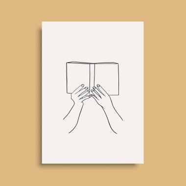 Vektör resminin asgari ve soyut sürekli çizimi. Vektör EPS10.