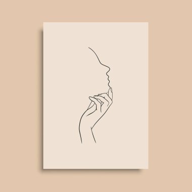 Vektör resminin asgari ve soyut sürekli çizimi. Vektör EPS10.