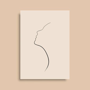 Vektör resminin asgari ve soyut sürekli çizimi. Vektör EPS10.