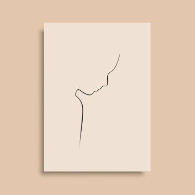 Vektör resminin asgari ve soyut sürekli çizimi. Vektör EPS10.