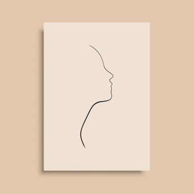 Vektör resminin asgari ve soyut sürekli çizimi. Vektör EPS10.