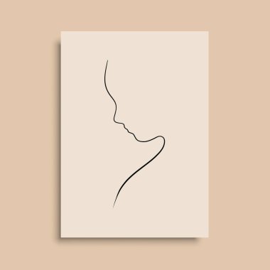 Vektör resminin asgari ve soyut sürekli çizimi. Vektör EPS10.