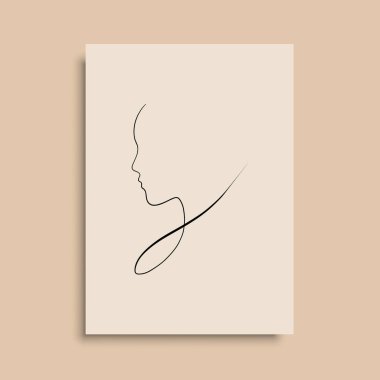 Vektör resminin asgari ve soyut sürekli çizimi. Vektör EPS10.