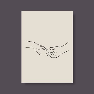 Vektör resminin asgari ve soyut sürekli çizimi. Vektör EPS10.