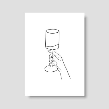 Vektör resminin asgari ve soyut sürekli çizimi. Vektör EPS10.