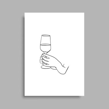 Vektör resminin asgari ve soyut sürekli çizimi. Vektör EPS10.