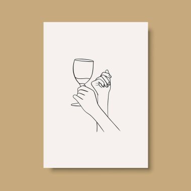 Vektör resminin asgari ve soyut sürekli çizimi. Vektör EPS10.