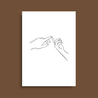 Vektör resminin asgari ve soyut sürekli çizimi. Vektör EPS10.