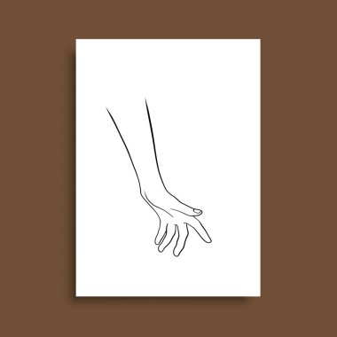 Vektör resminin asgari ve soyut sürekli çizimi. Vektör EPS10.